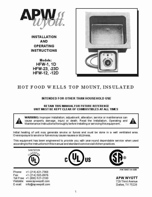 APW Wyott Food Warmer HFW-1-page_pdf